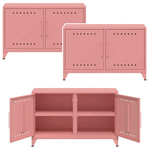 AKTION: BISLEY Sideboards Fern Cabby, FERCAB620P3 pastelpink 4 Fachböden 114,0 x 40,0 x 72,5 cm