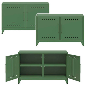 AKTION: BISLEY Sideboards Fern Cabby, FERCAB623P3 olivgrün 4 Fachböden 114,0 x 40,0 x 72,5 cm