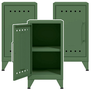 AKTION: 3 BISLEY Stahlschränke Fern Mini FERMINLH623P3 olivgrün 38,0 x 40,0 x 72,5 cm, aufgebaut