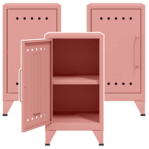 AKTION: 3 BISLEY Stahlschränke Fern Mini FERMINLH620P3 pastelpink 38,0 x 40,0 x 72,5 cm, aufgebaut