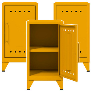 AKTION: 3 BISLEY Stahlschränke Fern Mini FERMINRH642P3 gelb 38,0 x 40,0 x 72,5 cm, aufgebaut