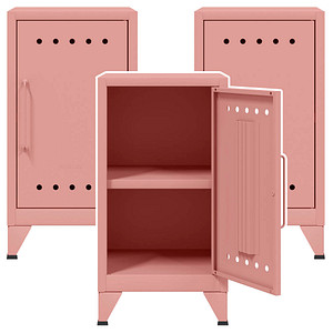 AKTION: 3 BISLEY Stahlschränke Fern Mini FERMINRH620P3 pastelpink 38,0 x 40,0 x 72,5 cm, aufgebaut