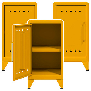 AKTION: 3 BISLEY Stahlschränke Fern Mini FERMINLH642P3 gelb 38,0 x 40,0 x 72,5 cm, aufgebaut