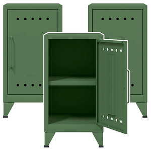 AKTION: 3 BISLEY Stahlschränke Fern Mini FERMINRH623P3 olivgrün 38,0 x 40,0 x 72,5 cm, aufgebaut