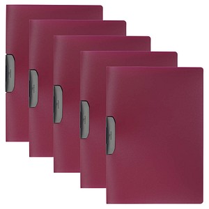 5 DURABLE Klemmhefter DURASWING  dunkelrot