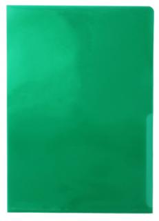 Sichthüllen / Aktenhüllen / Dokumentenhüllen A4, 160my, aus PP, mit Daumenaussparung, oben und seitlich offen, Farbe: transparent grün glatt - 100 Stück