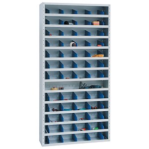 Gürkan Stahlschrank 110666 lichtgrau, blau 100,0 x 40,0 x 198,0 cm