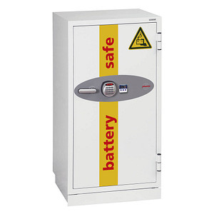 phoenix Tresor Battery Commander mit Feuerschutz signalweiß 69,0 x 65,0 x 116,0 cm