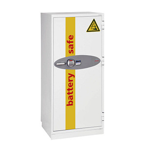 phoenix Tresor Battery Commander mit Feuerschutz signalweiß 69,0 x 65,0 x 168,5 cm