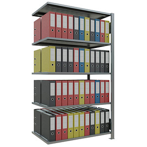 SCHULTE Anbau-Schwerlastregal MULTIplus 150 17740 silber 100,0 x 60,0 x 180,0 cm