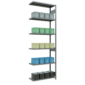 SCHULTE Schwerlastregal MULTIplus 250 12947-LR silber 100,0 x 40,0 x 300,0 cm