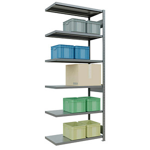 SCHULTE Schwerlastregal MULTIplus 250 12956-LR silber 100,0 x 50,0 x 250,0 cm