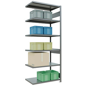 SCHULTE Schwerlastregal MULTIplus 250 12966-LR silber 100,0 x 60,0 x 250,0 cm