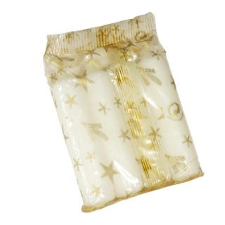 Kerzen Adventskerzen (Typ 18er) 83 x 21 mm, 4 Stück/Pack | weiß nicht durchgefärbt, Brenndauer: ca. 3 h