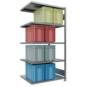 SCHULTE Schwerlastregal MULTIplus 250 12985-LR silber 100,0 x 80,0 x 200,0 cm