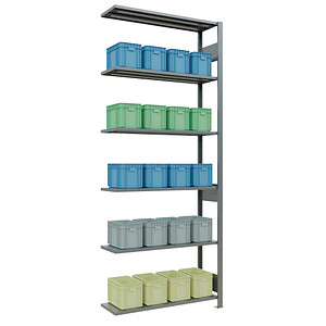 SCHULTE Anbau-Schwerlastregal MULTIplus 150 12736-LR silber 100,0 x 30,0 x 250,0 cm