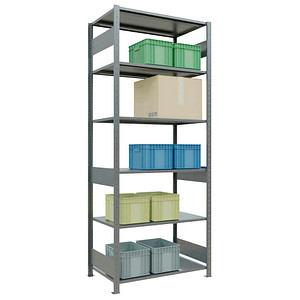 SCHULTE Schwerlastregal MULTIplus 150 12761-LR silber 100,0 x 60,0 x 250,0 cm