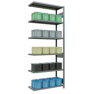 SCHULTE Schwerlastregal MULTIplus 250 12946-LR silber 100,0 x 40,0 x 250,0 cm