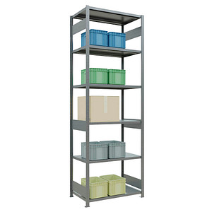 SCHULTE Schwerlastregal MULTIplus 250 12962-LR silber 100,0 x 60,0 x 300,0 cm