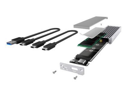 ICY BOX IB-1817Ma-C31 M.2 PCIe SSD Aluminiumgehäuse, USB 3.1 Type-C, M-Key Sock