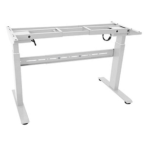 LMG elektrisch höhenverstellbares Schreibtischgestell weiß ohne Tischplatte, T-Fuß-Gestell weiß 130,0 - 160,0 x 57,0 cm