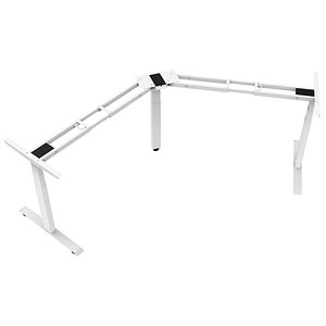 LMG elektrisch höhenverstellbares Schreibtischgestell weiß ohne Tischplatte, T-Fuß-Gestell weiß 130,0 - 160,0 x 53,0/70,0 cm