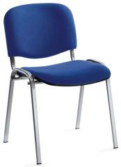 8er Set-Besucherstühle ISO, Blau/Schwarz