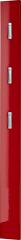 Garderobenpaneel DETROIT mit 3 Haken, Rot