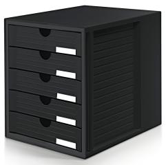 Kunststoff-Schubladenbox, Schwarz
