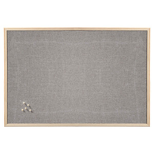 Zeller Pinnwand 80,0 x 60,0 cm Leinen grau