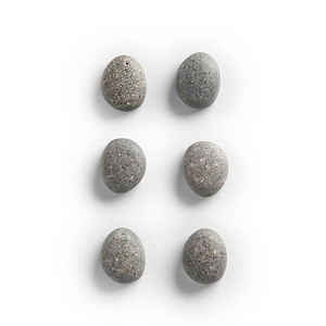 6 Zeller Stone Magnete grau 2,1 x 1,8 x 1,0 cm