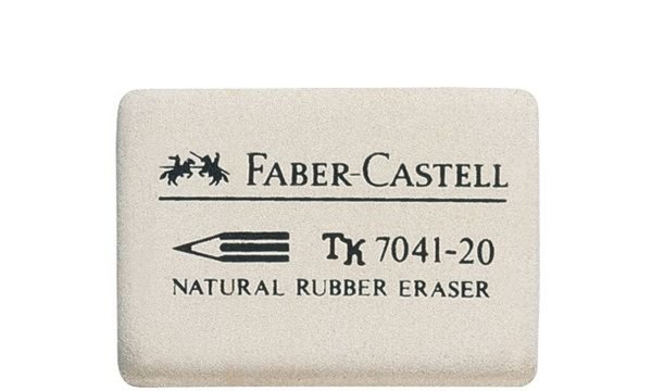 FABER-CASTELL Kautschuk-Radierer 7041-20, weiß