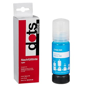 dots cyan Tintenflasche ersetzt EPSON 102/T03R24