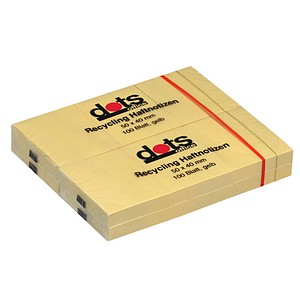 dots Recycling Haftnotizen Standard gelb 12 Blöcke