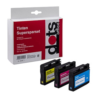 dots cyan, magenta, gelb Tintenpatronen ersetzen HP 933XL (CN054AE, CN055AE, CN056AE)