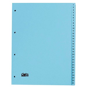 dots Ordnerregister Vollformat 1-31 blau 31-teilig, 5 Satz