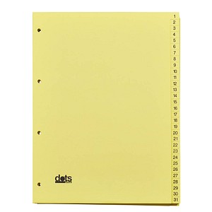 dots Ordnerregister Vollformat 1-31 gelb 31-teilig, 5 Satz