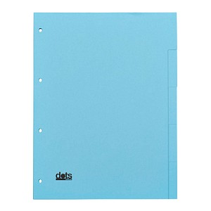 dots Ordnerregister Vollformat blanko blau 5-teilig, 5 Satz