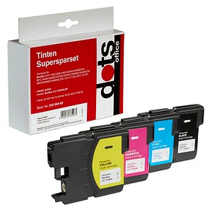4 dots schwarz, cyan, magenta, gelb Tintenpatronen ersetzen brother LC-1100BK/C/M/Y