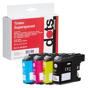 4 dots schwarz, cyan, magenta, gelb Tintenpatronen ersetzen brother LC-223BK, LC-223C, LC-223M, LC-223Y