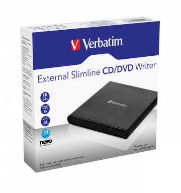 VERBATIM DVW ext. Slimline USB2.0 CD/DVD Brenner o. Nero retail