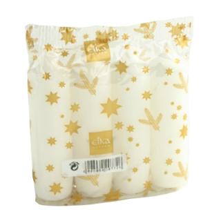Kerzen Adventskerzen (Typ 12er) 90 x 25 mm, weiß | 4 Stück/Pack nicht durchgefärbt, Brenndauer: ca. 6 h