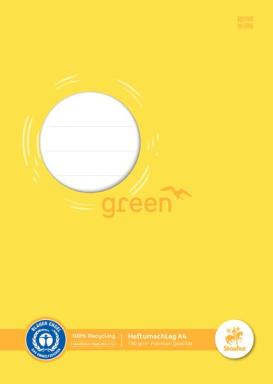 STAUFEN Heftumschläge green gelb Papier DIN A4; 1 Pack = 10 St.