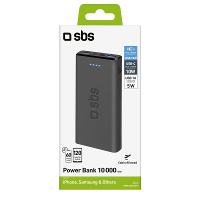 SBS Powerbank 10.000 mAh 2 USB 2.1 A, schwarz