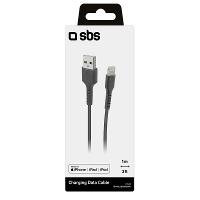 SBS TECABLEUSBIP589K USB Kabel 1 m USB 2.0 USB A Lightning Schwarz (TECABLEUSBI