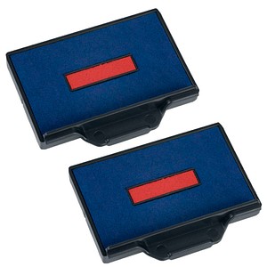 TRODAT Ersatzstempelkissen 6-56-2, blau-rot, Blisterkarte für Stempel 4206-4420