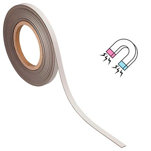 MAUL Magnetband, 10 mm x 10 m, Dicke: 1 mm, weiß beschriftbares Kennzeichnungsb
