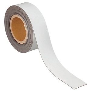 MAUL Magnetband, 50 mm x 10 m, Dicke: 1 mm, weiß beschriftbares Kennzeichnungsb