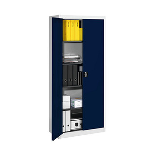 mauser Stahlschrank entero blau / grau 95,0 x 42,0 x 195,0 cm