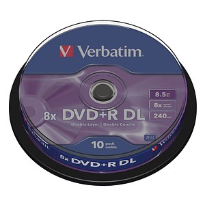 10 Verbatim DVD+R 8,5 GB Double Layer